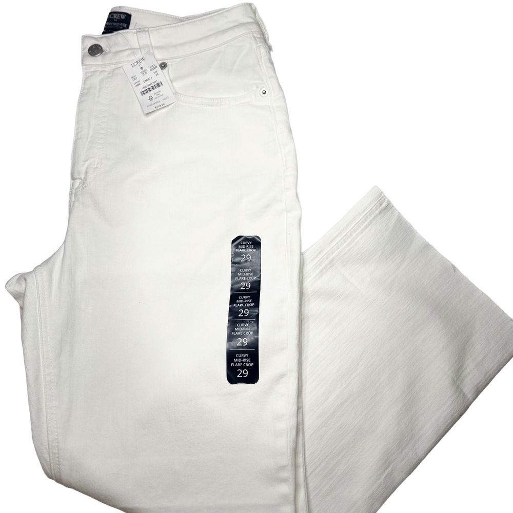 J.Crew Curvy mid-rise flare crop jean in signature stretch 29